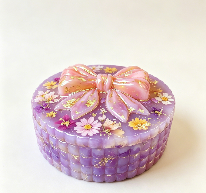 Large Bow Storage Box Resin Mold Set