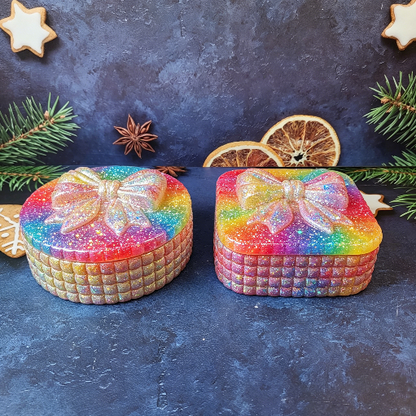 Large Bow Storage Box Resin Mold Set