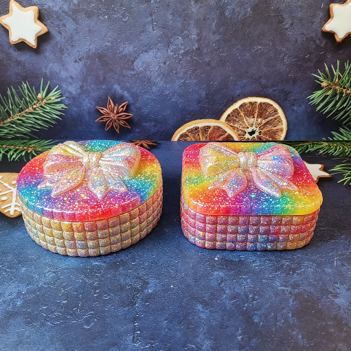 Large Bow Storage Box Resin Mold Set