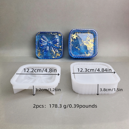 Large Bow Storage Box Resin Mold Set