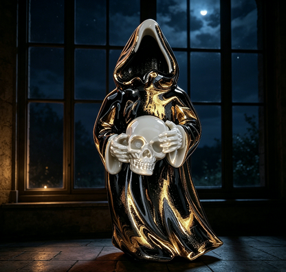 Handmade Mystic Ghost Embrace Skull Figurine Resin Mold