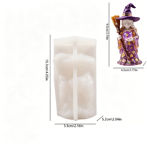 Mystic Witch Figurine Resin Mold