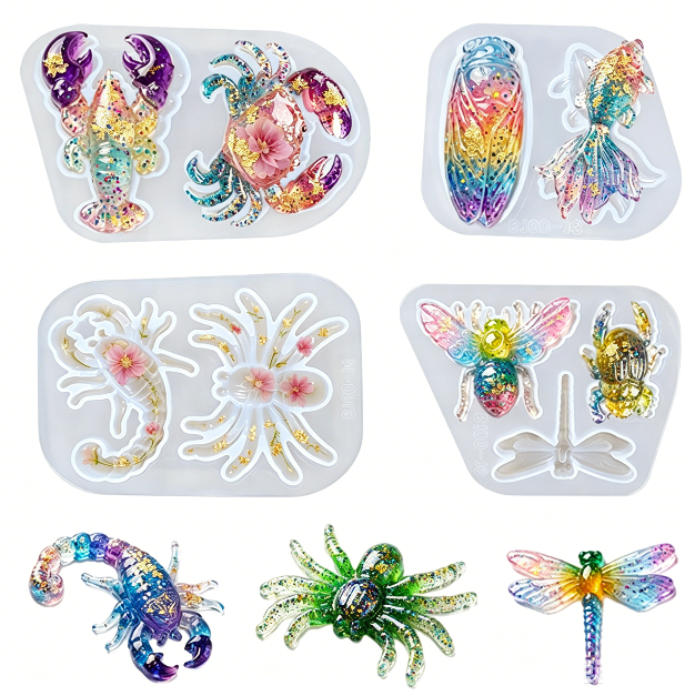 Fantasy Insect & Ocean Creatures Resin Mold Set