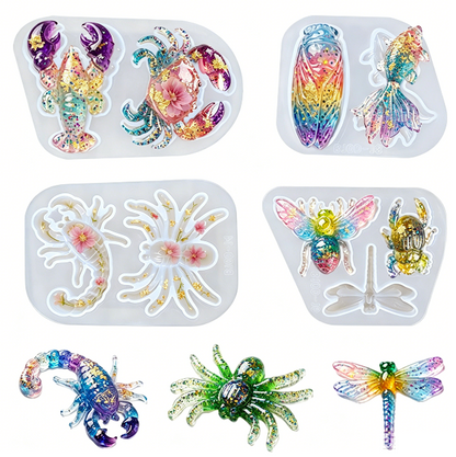 Fantasy Insect & Ocean Creatures Resin Mold Set