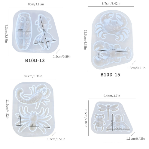 Fantasy Insect & Ocean Creatures Resin Mold Set