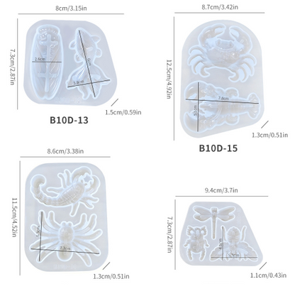 Fantasy Insect & Ocean Creatures Resin Mold Set