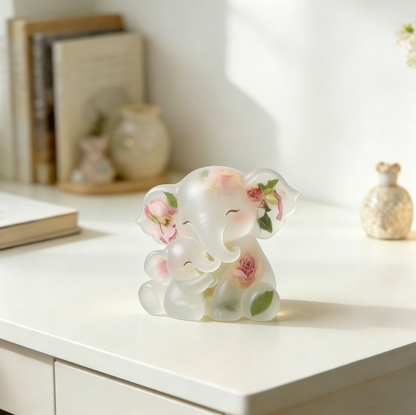Mother & Baby Elephant Hug Ornament Resin Mold