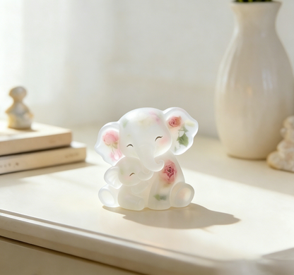 Mother & Baby Elephant Hug Ornament Resin Mold