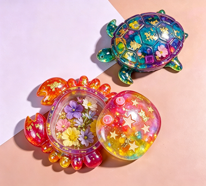 Sea Turtle Crab Storage Box Resin Mold