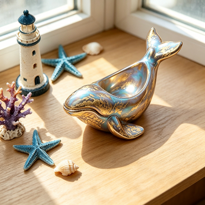 Whale-Shaped Storage Jar & Candle Holder Resin Mold