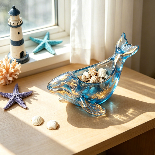 Whale-Shaped Storage Jar & Candle Holder Resin Mold