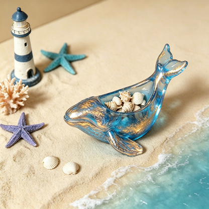 Whale-Shaped Storage Jar & Candle Holder Resin Mold