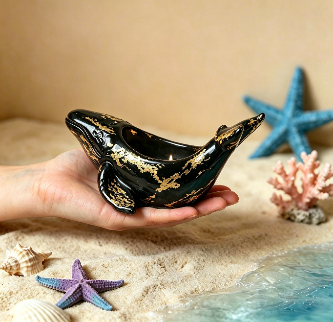 Whale-Shaped Storage Jar & Candle Holder Resin Mold