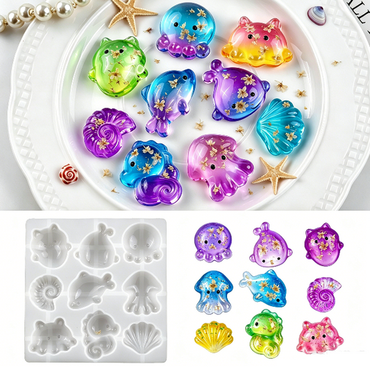 Mini Cute Ocean Animal Figurine Resin Mold