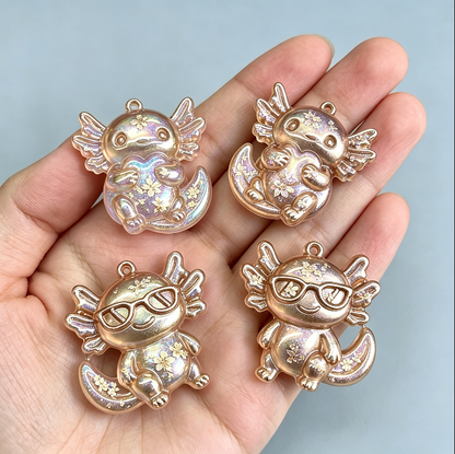 Cute Axolotl Charm Resin Mold with Hole