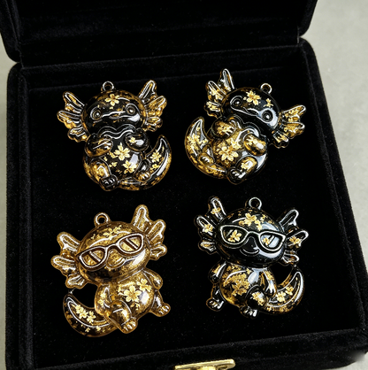 Cute Axolotl Charm Resin Mold with Hole