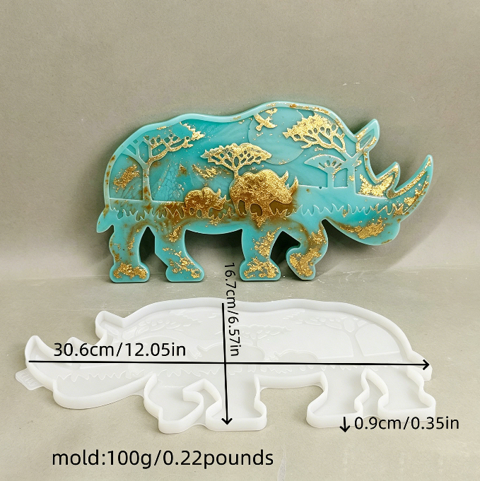 Rhino Figurine Resin Mold