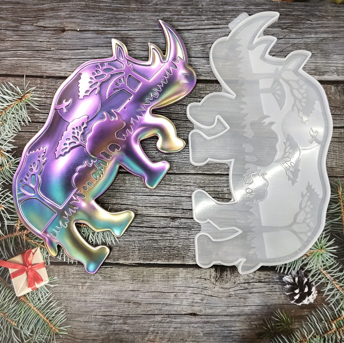 Rhino Figurine Resin Mold