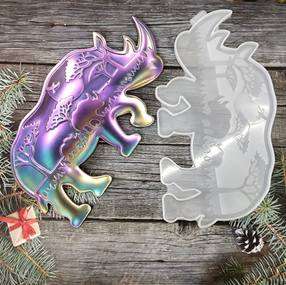 Rhino Figurine Resin Mold
