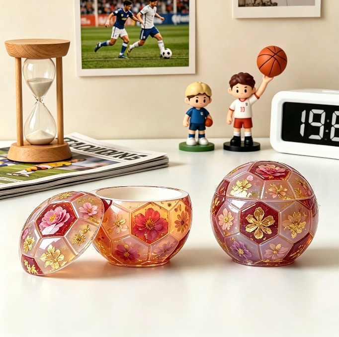 Soccer Ball Storage Jar Resin Mold