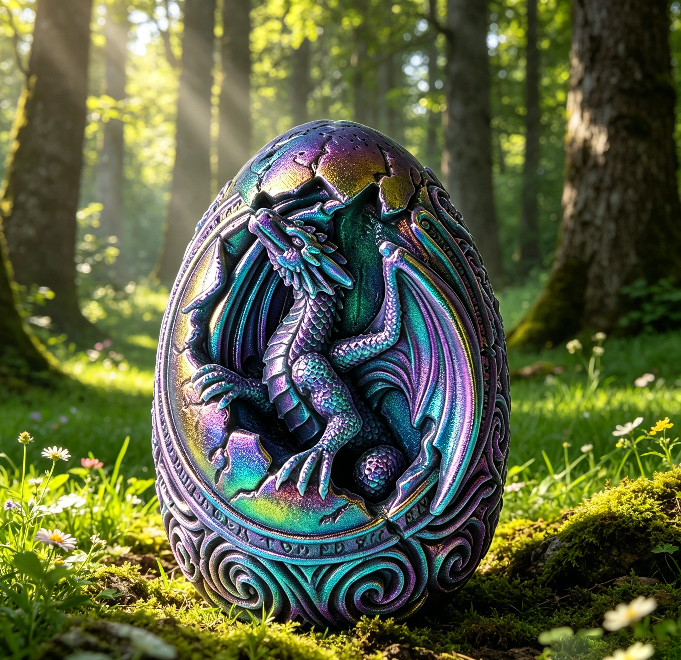 Dragon Egg Figurine Resin Mold