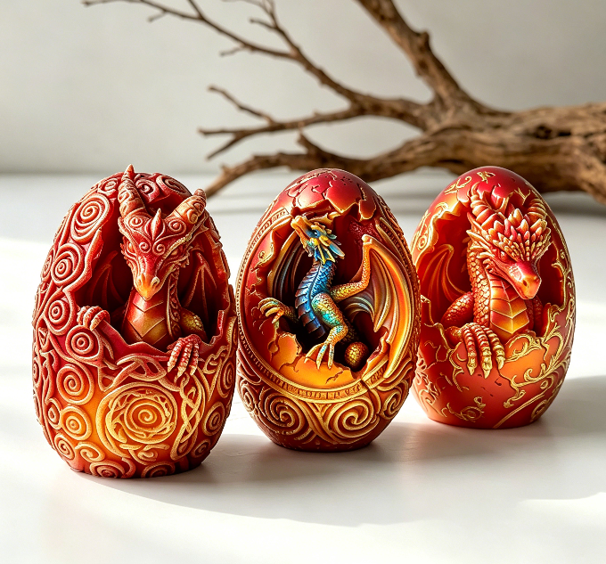Dragon Egg Figurine Resin Mold