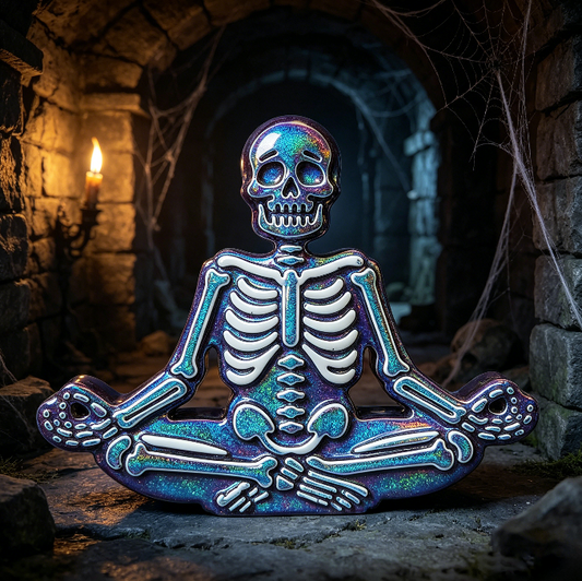 Meditating Skull Sculpture Resin Mold