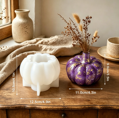 Pumpkin-Shaped Vase Resin Mold