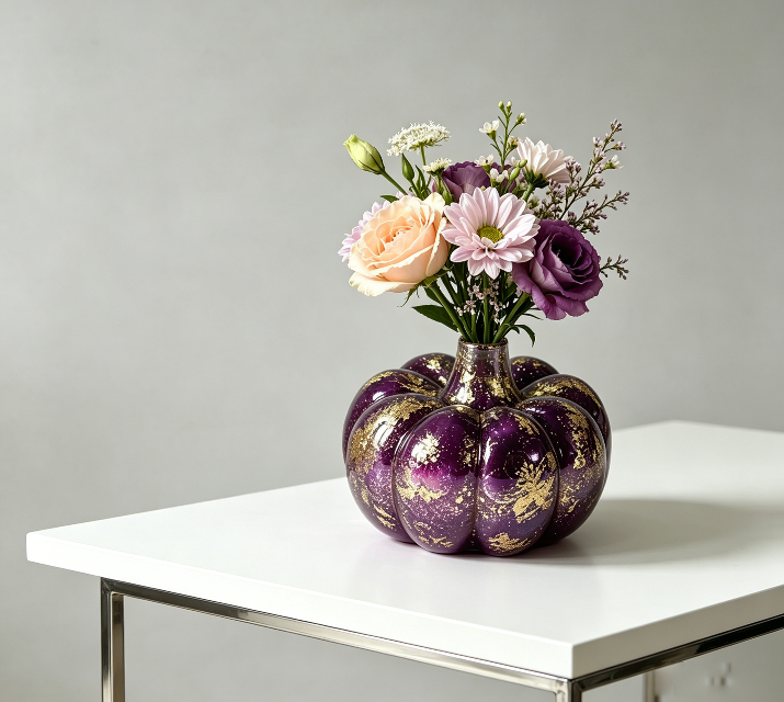 Pumpkin-Shaped Vase Resin Mold