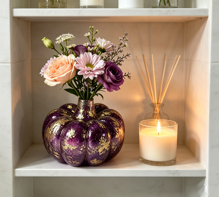 Pumpkin-Shaped Vase Resin Mold