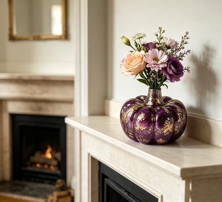 Pumpkin-Shaped Vase Resin Mold