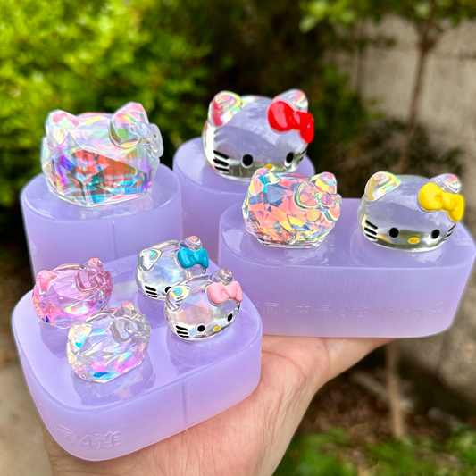 Handmade Cute Kawaii Cat Ornament Resin Mold