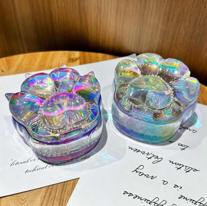 Handmade Puffy Cute Tiger Paw Flip-Top Storage Box Resin Mold