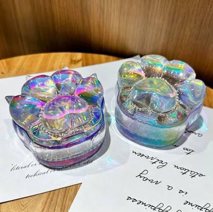 Handmade Puffy Cute Tiger Paw Flip-Top Storage Box Resin Mold