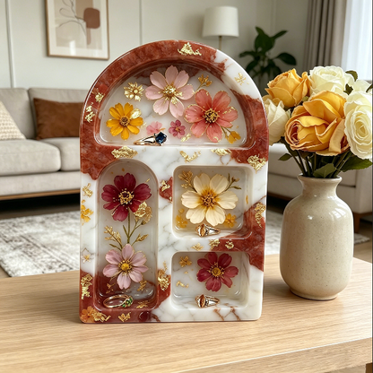 Arched Divided Jewelry Organizer Resin Mold