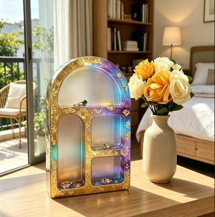 Arched Divided Jewelry Organizer Resin Mold