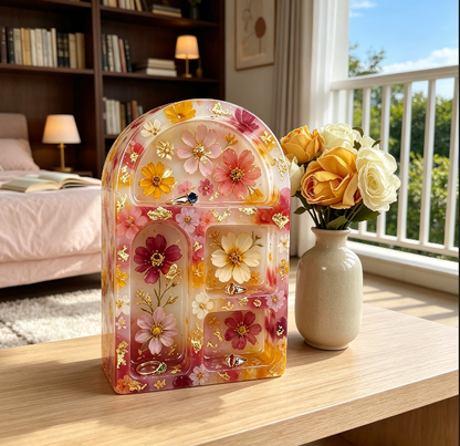Arched Divided Jewelry Organizer Resin Mold