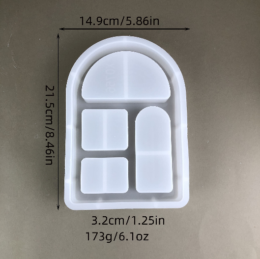 Arched Divided Jewelry Organizer Resin Mold