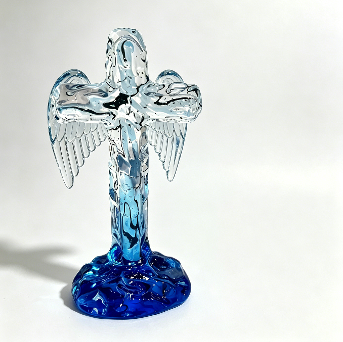 Handmade Water Ripple Cross Ornament Resin Mold