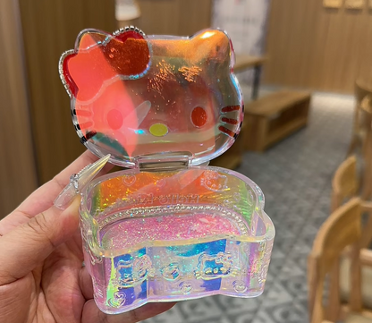 Handmade Cute Kawaii Cat Flip-Top Storage Box Resin Mold