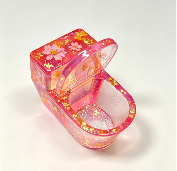 Handmade Funny Toilet-Shaped Storage Jar Resin Mold