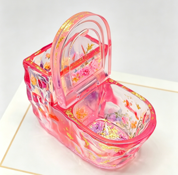 Handmade Funny Toilet-Shaped Storage Jar Resin Mold