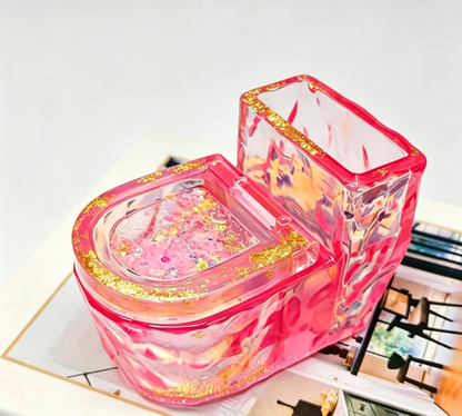 Handmade Funny Toilet-Shaped Storage Jar Resin Mold