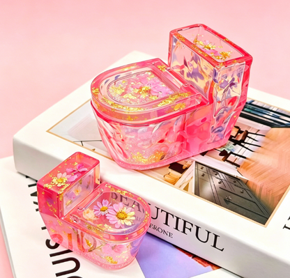 Handmade Funny Toilet-Shaped Storage Jar Resin Mold
