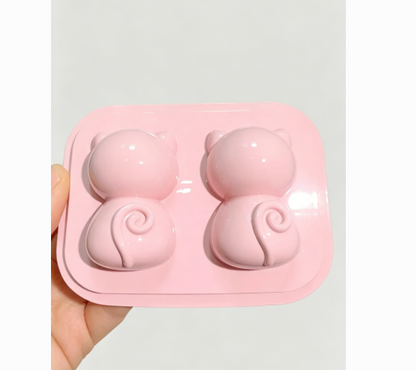 Handmade Cute Cat Back View Ornament Resin Mold