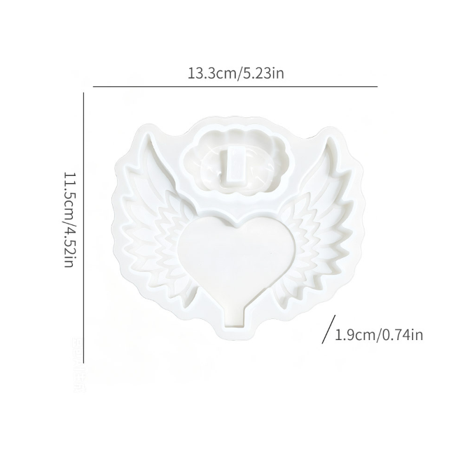 Heart Wings & Star Moon Frame Resin Mold