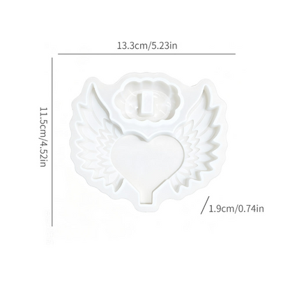 Heart Wings & Star Moon Frame Resin Mold