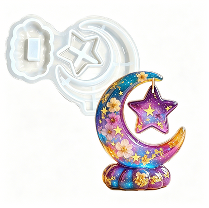 Heart Wings & Star Moon Frame Resin Mold