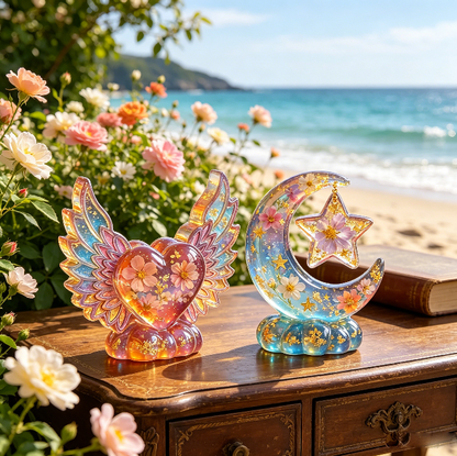 Heart Wings & Star Moon Frame Resin Mold
