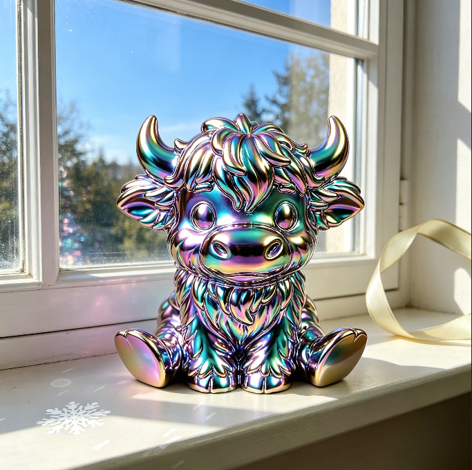 Highland Cow Shape Home Decor Ornament Resin Mold